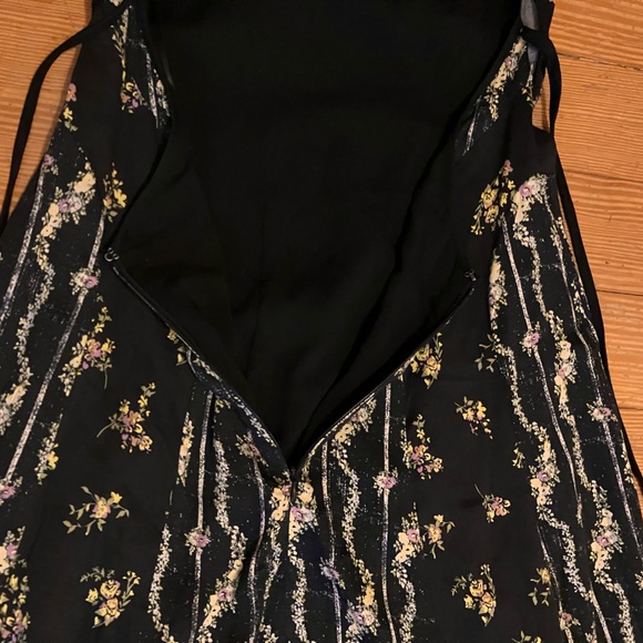 NWOT Free People Magdalena Midi dress in Black/Yellow Floral Sz 0. - Picture 8 of 12